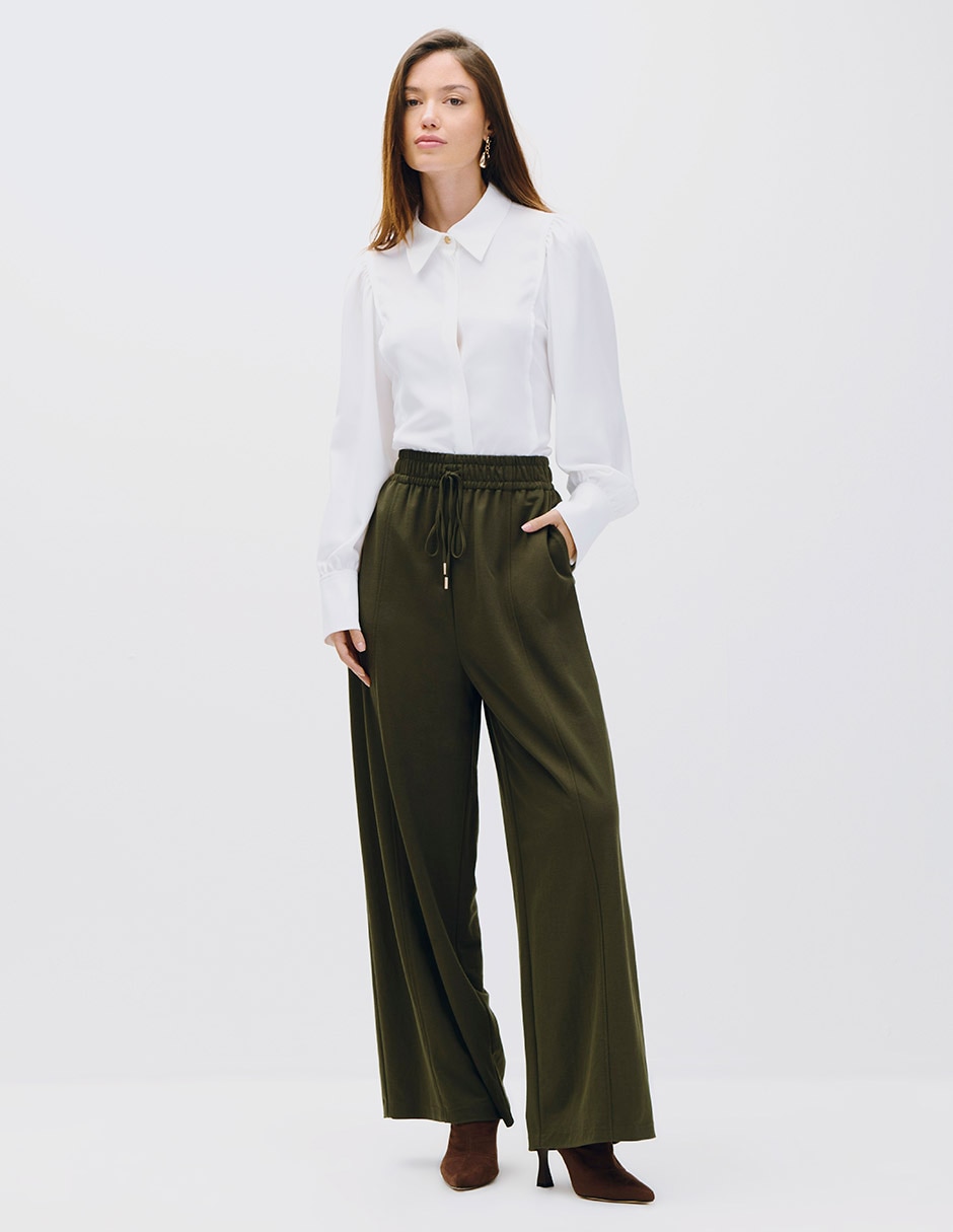 Pantalón relaxed wide leg para mujer 4