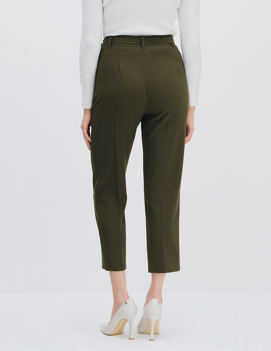 Pantalón esencial moda recto para mujer 3