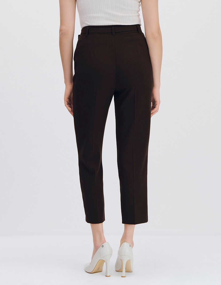 Pantalón esencial moda recto para mujer 3