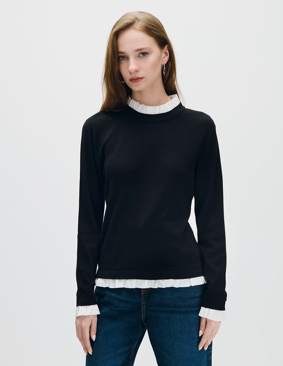 Suéter cuello redondo para mujer Suéter cuello redondo para mujer