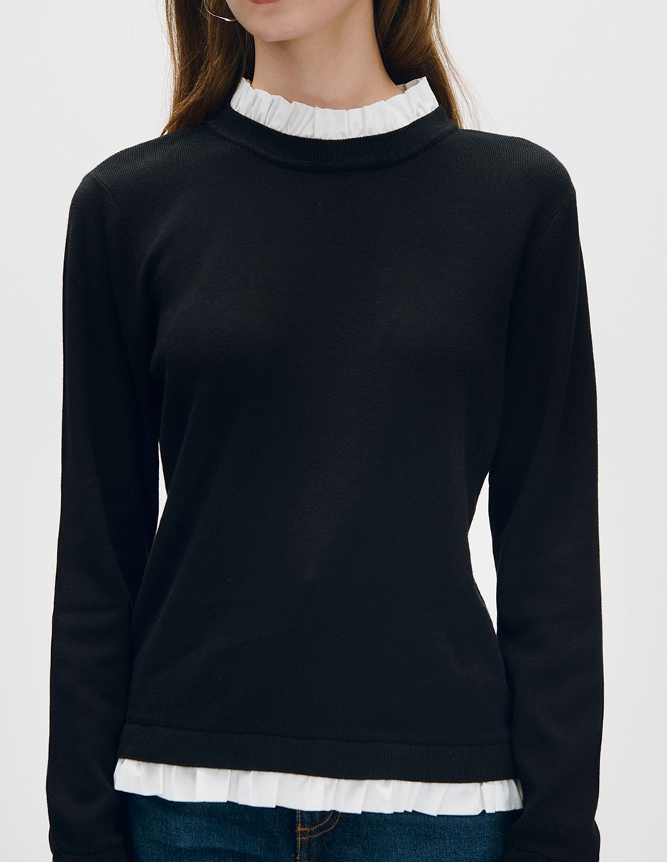 Suéter cuello redondo para mujer 4