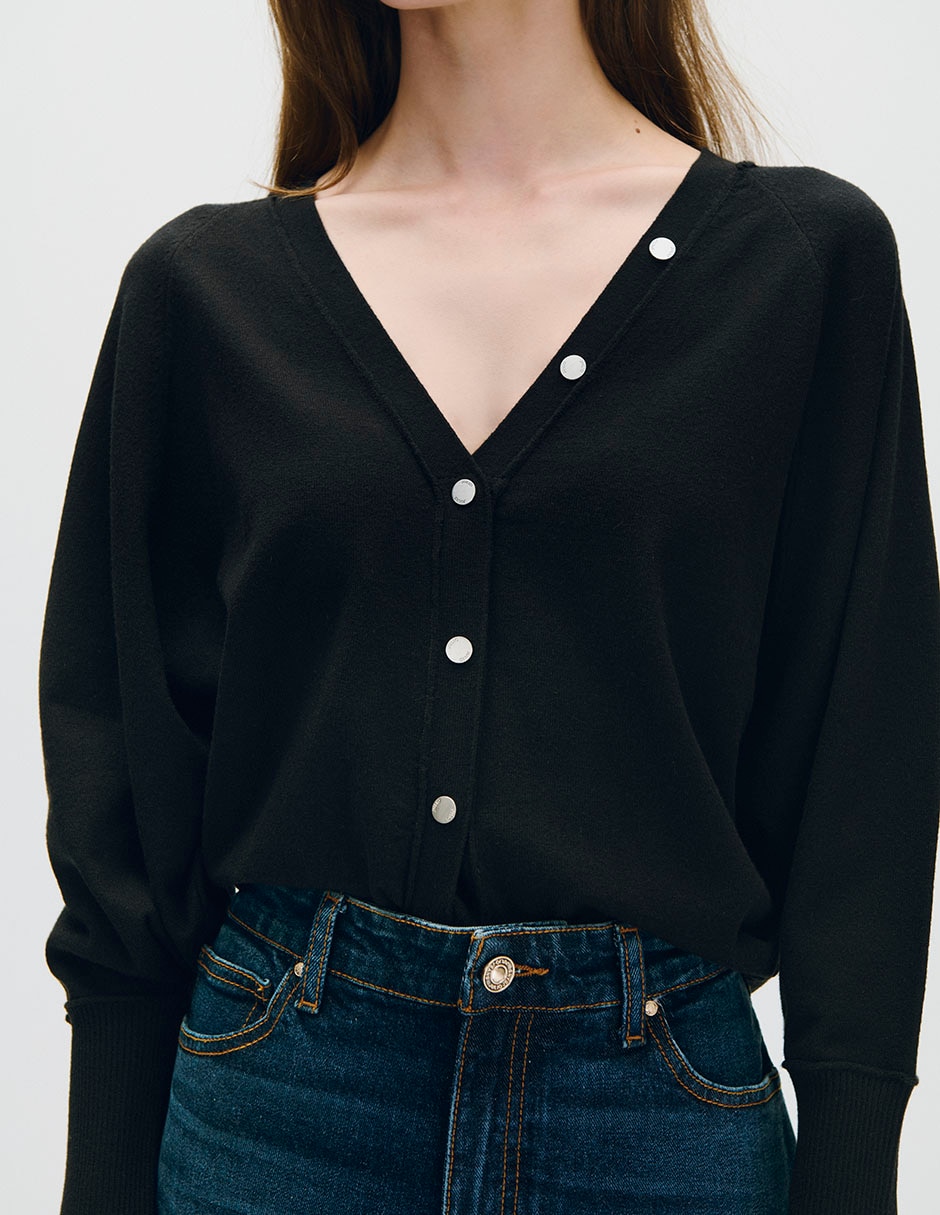 Suéter cuello con escote para mujer 2