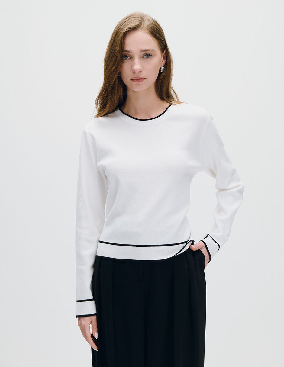 Suéter cuello redondo para mujer Suéter cuello redondo para mujer