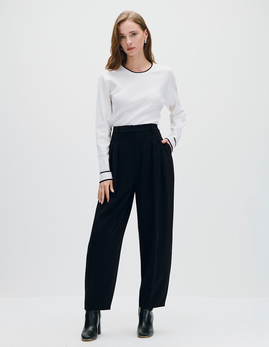 Suéter cuello redondo para mujer 4