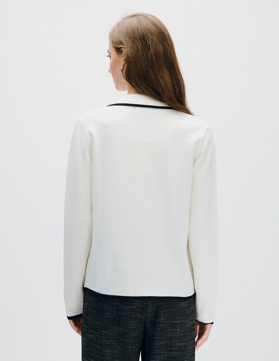 Suéter cuello camisero para mujer 3