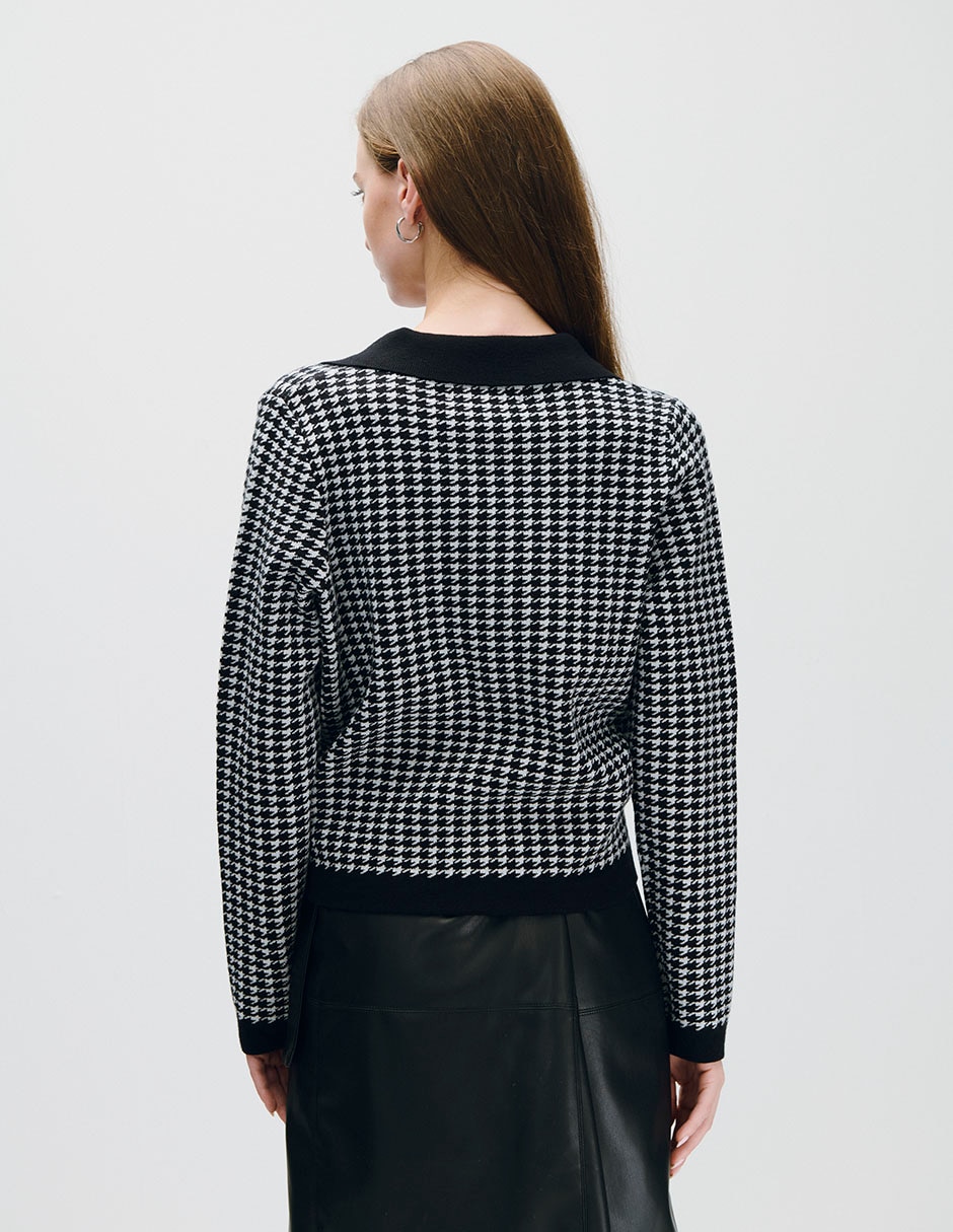 Suéter cuello camisero para mujer 3
