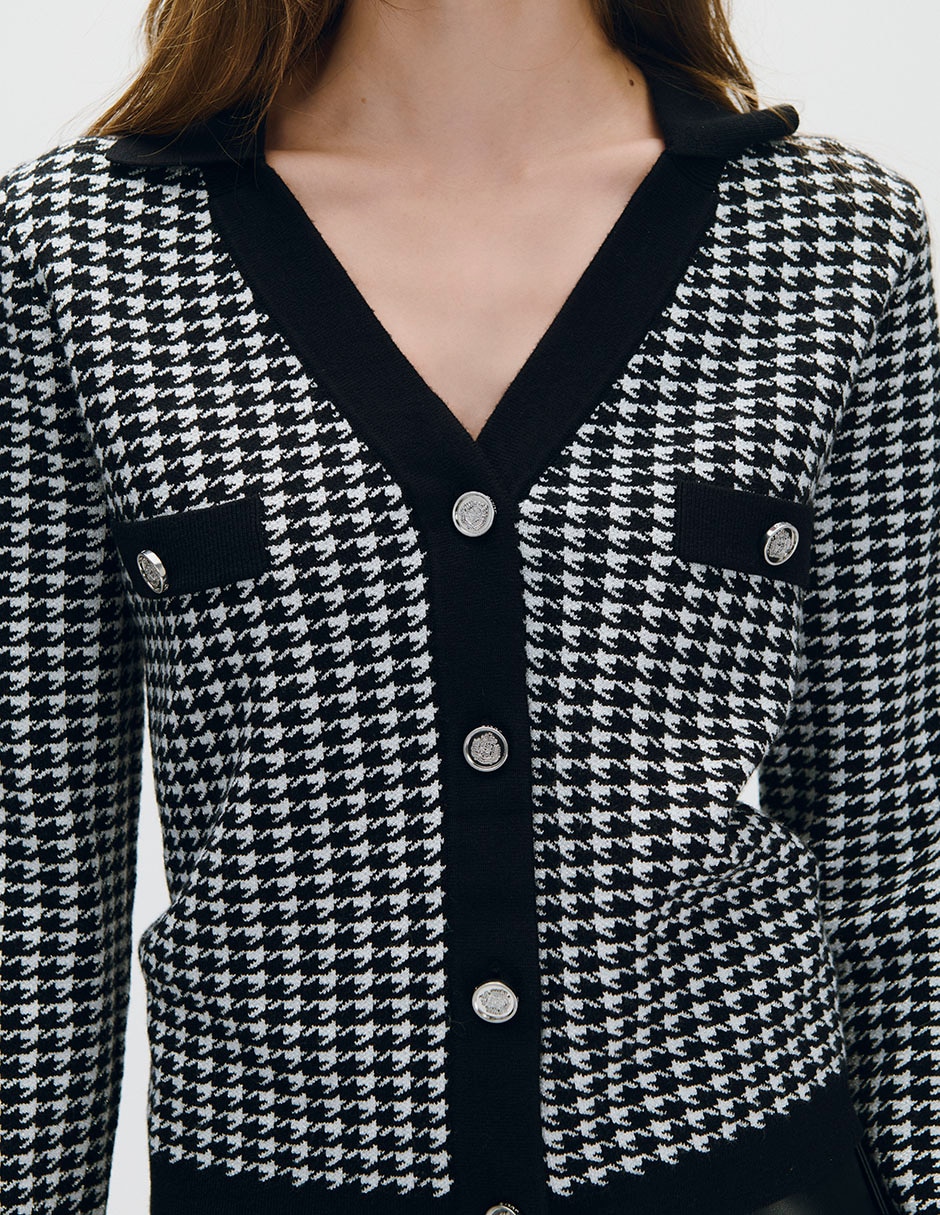 Suéter cuello camisero para mujer 4