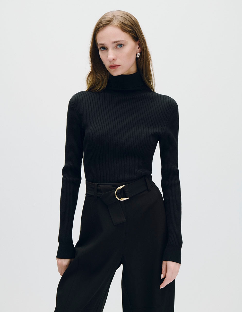 Suéter cuello tortuga para mujer