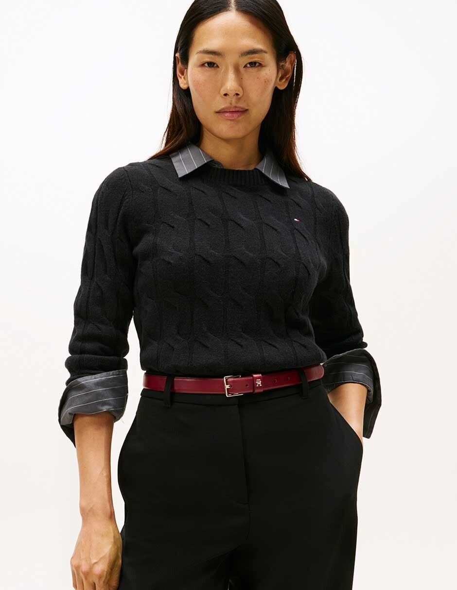 Suéter Tommy cuello redondo para mujer Suéter Tommy cuello redondo para mujer