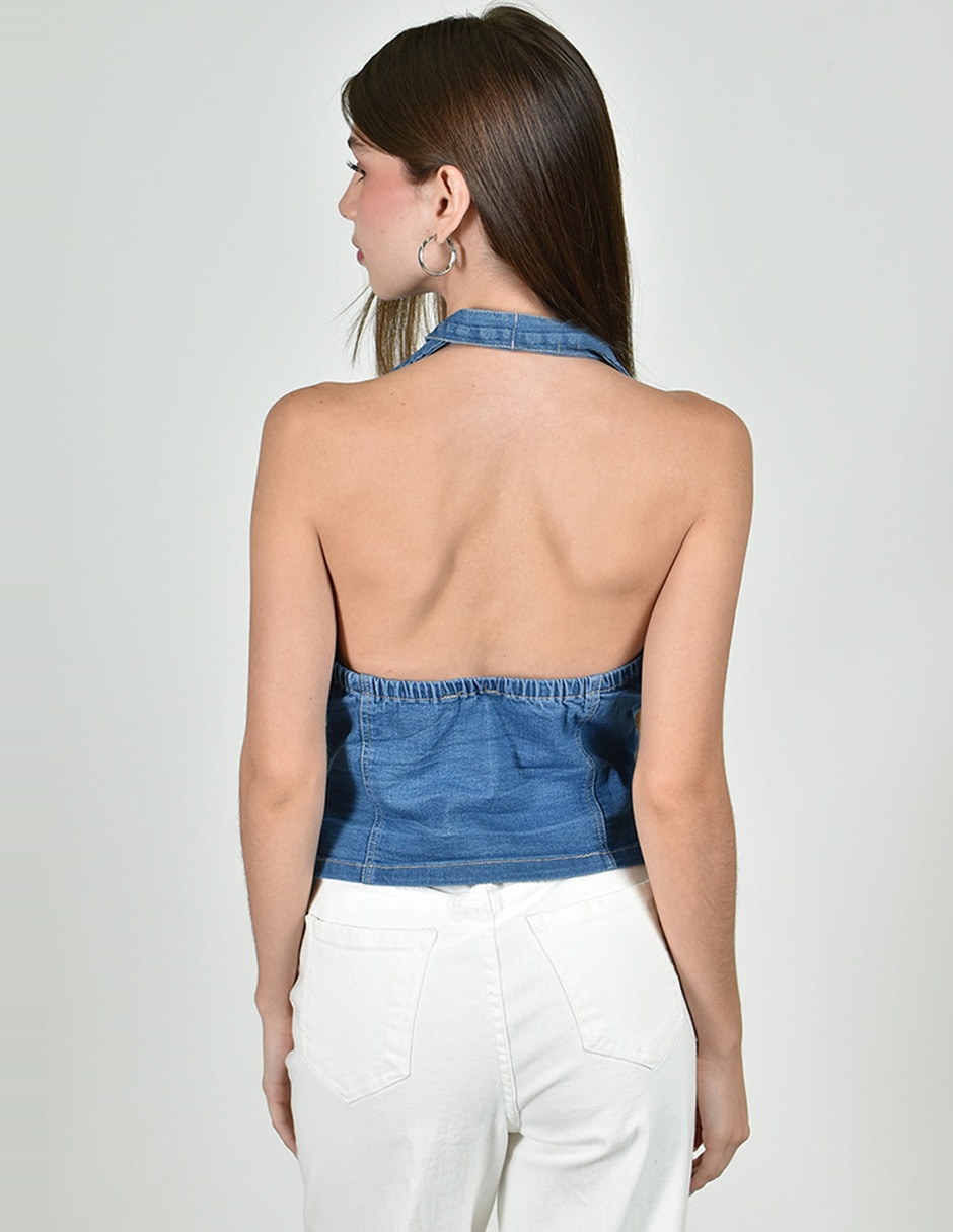 Blusa sin manga para mujer 4