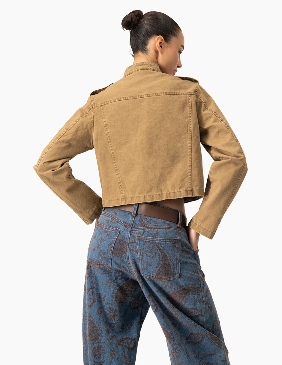 Chamarra casual de algodón para mujer 2