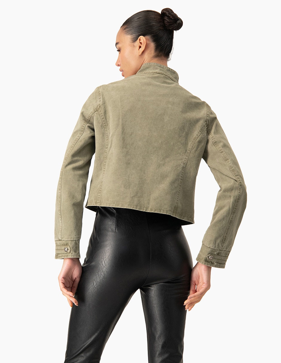Chamarra casual de algodón para mujer 2