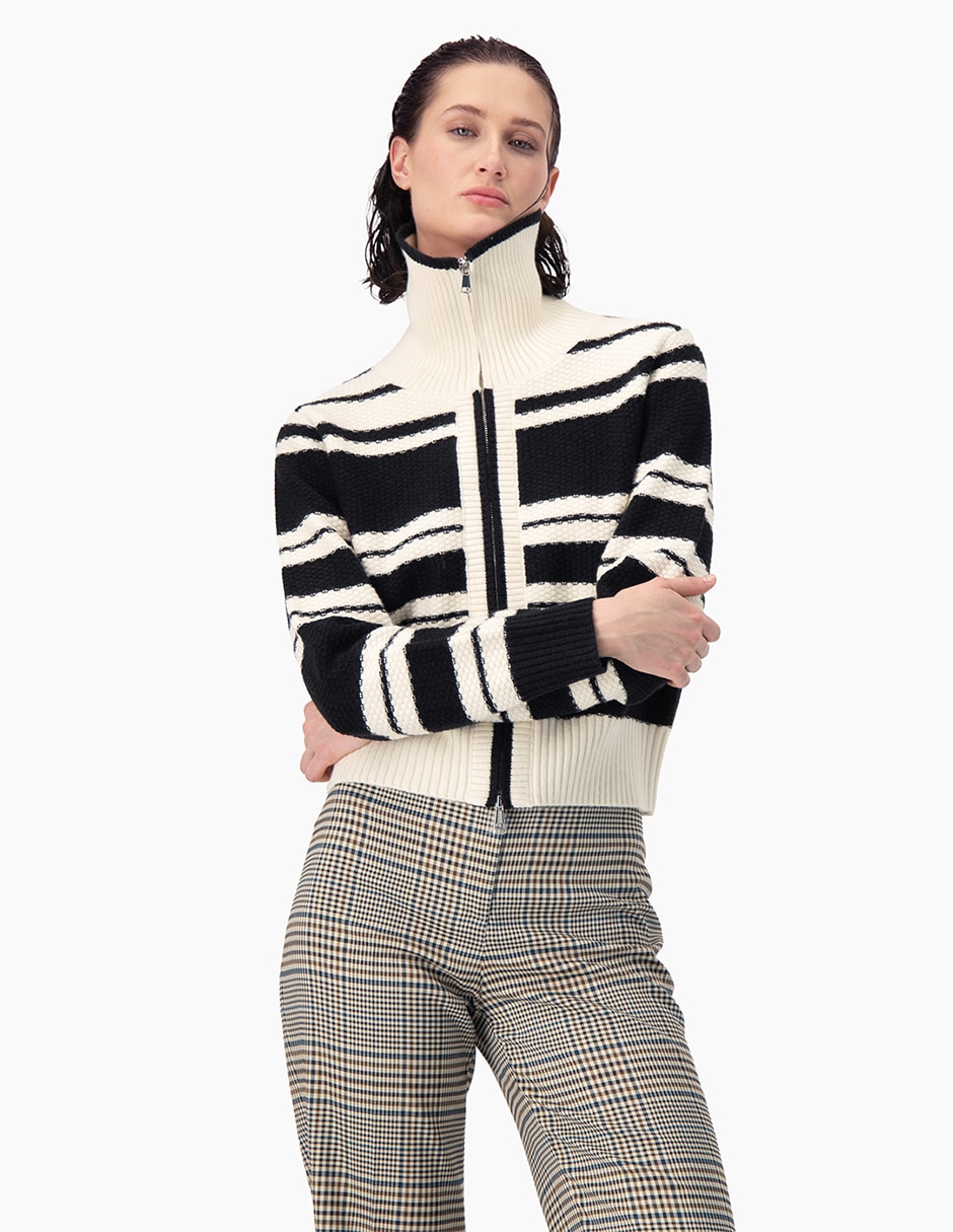 Suéter cuello camisero para mujer