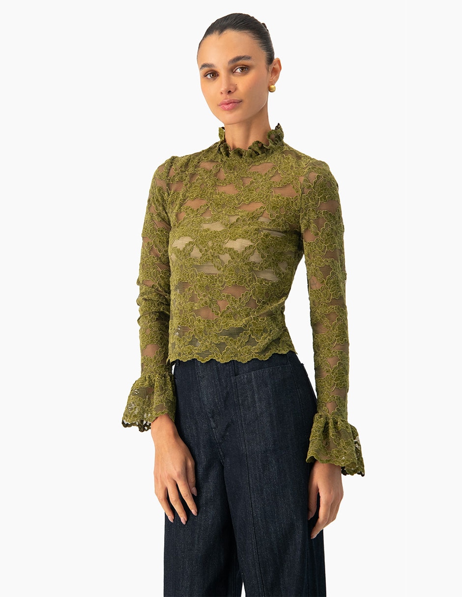 Blusa manga larga para mujer 3