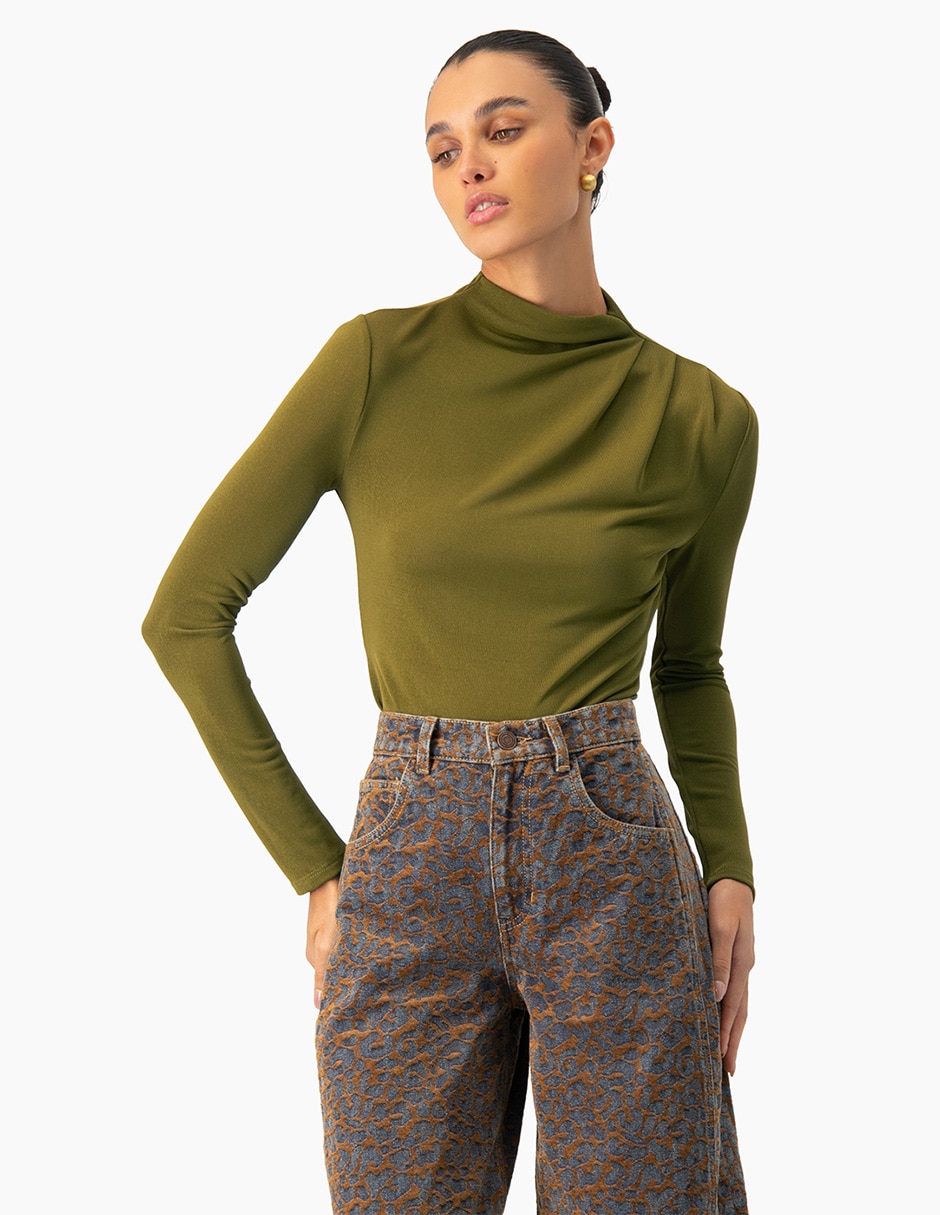 Body con cuello para mujer