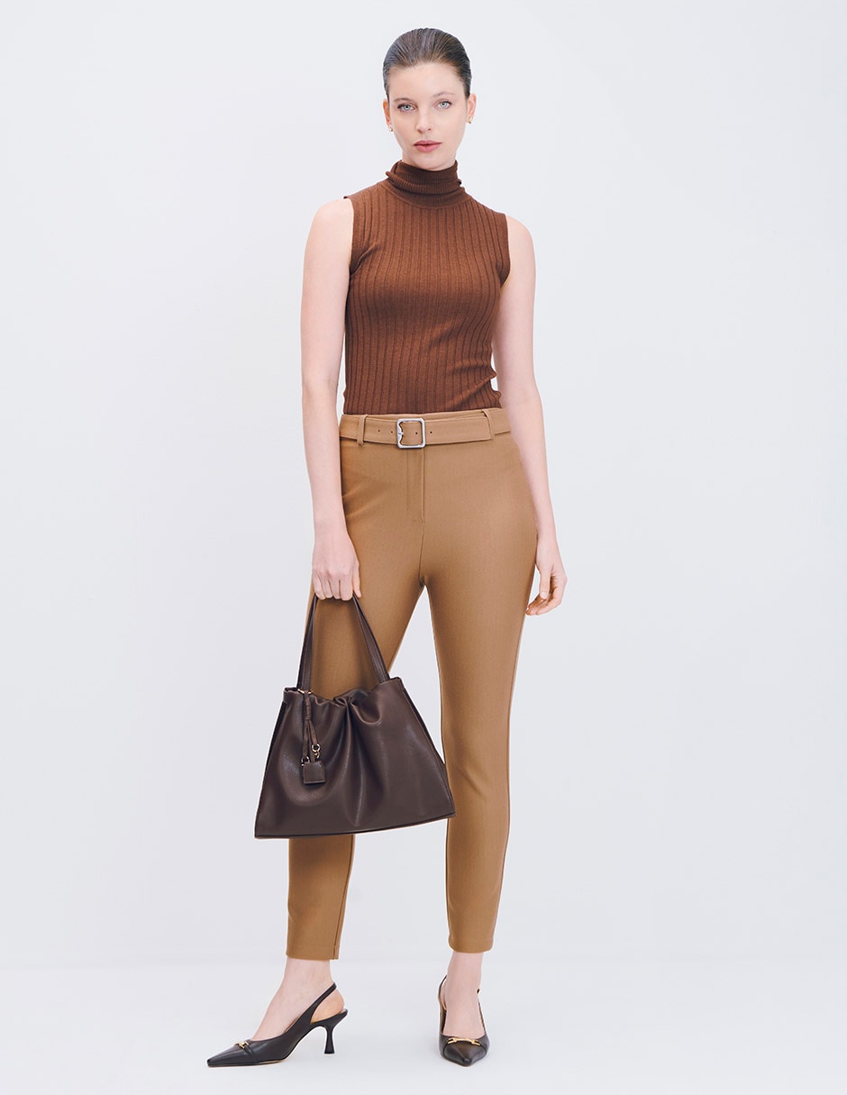 Legging cintura alta con cierre para mujer 2