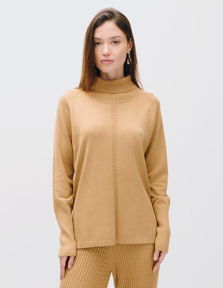 Suéter cuello tortuga para mujer