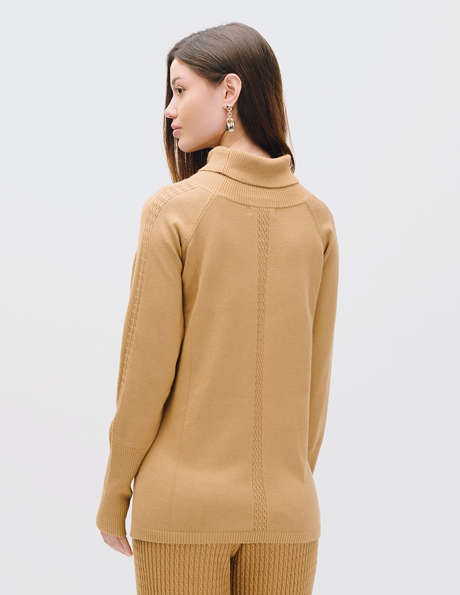 Suéter cuello tortuga para mujer