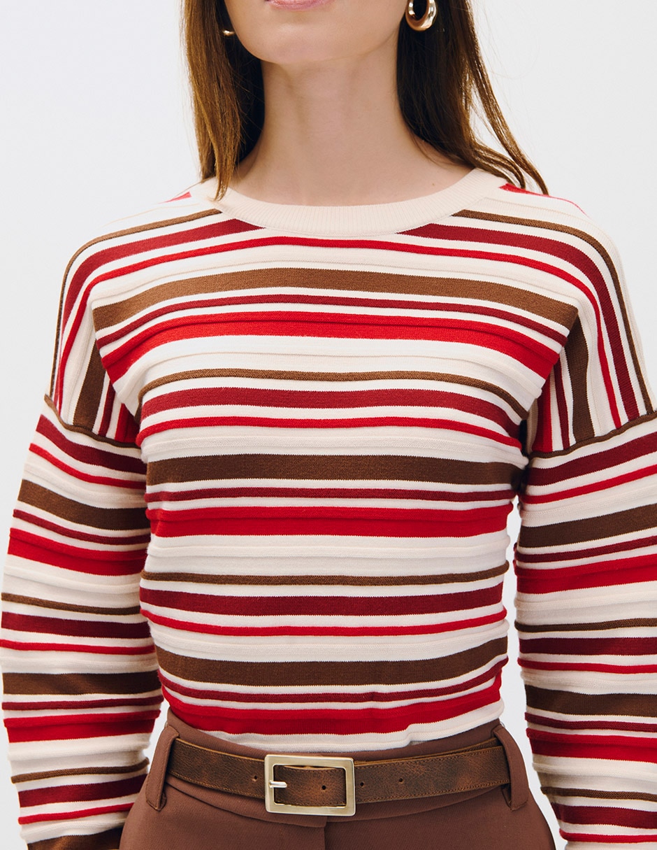 Suéter cuello redondo para mujer