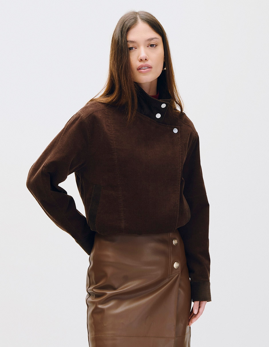 Chamarra bomber koya de algodón para mujer Chamarra bomber koya de algodón para mujer