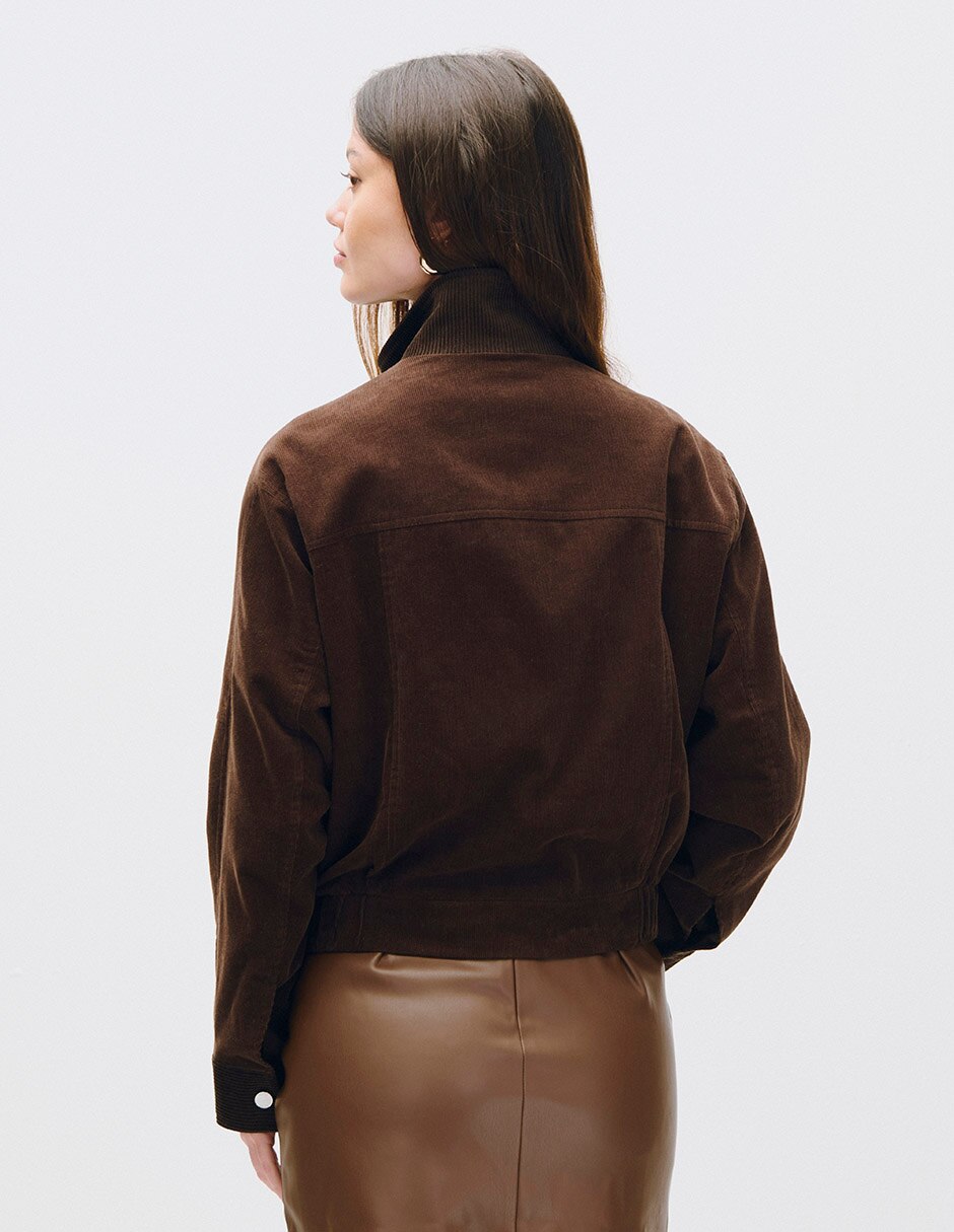 Chamarra bomber koya de algodón para mujer 3