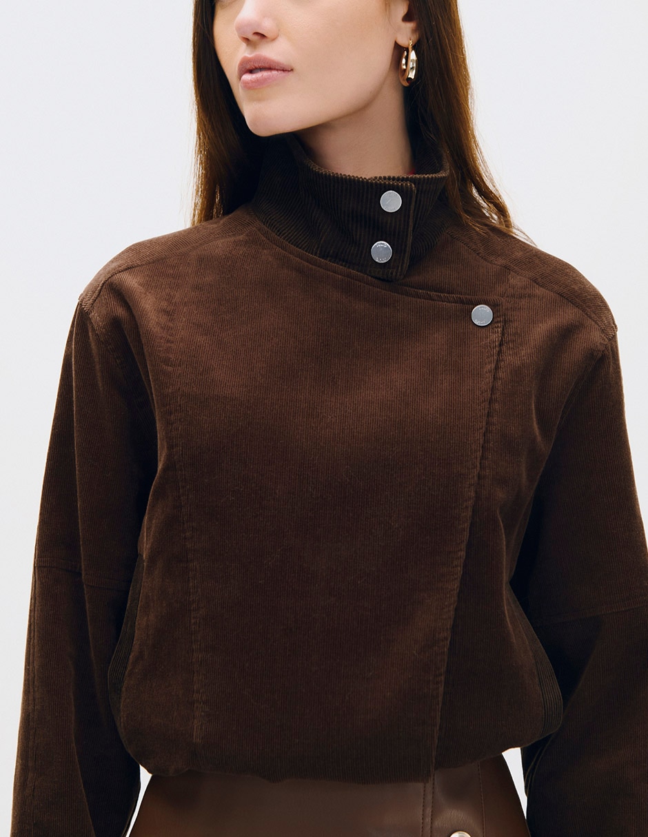 Chamarra bomber koya de algodón para mujer 4