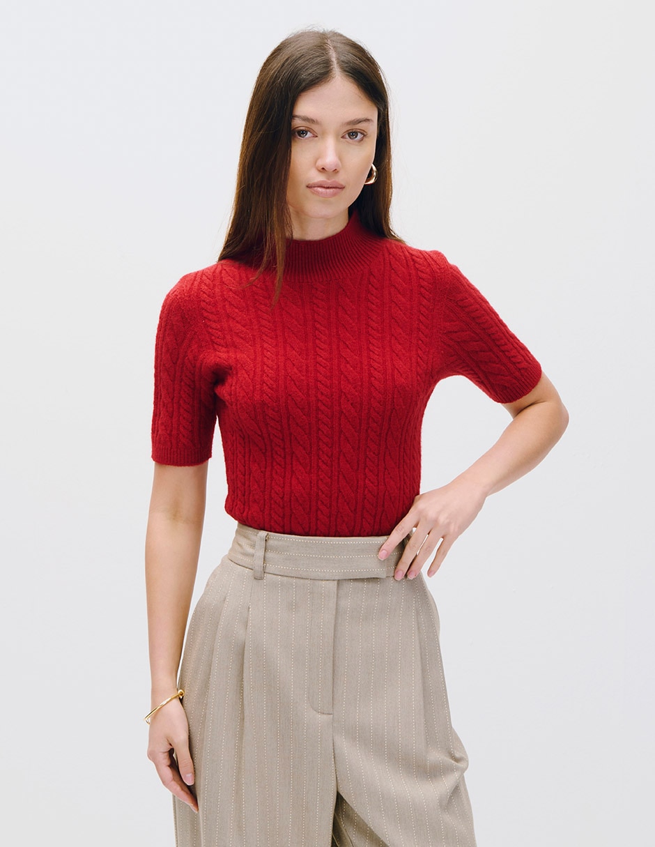 Suéter cuello alto para mujer
