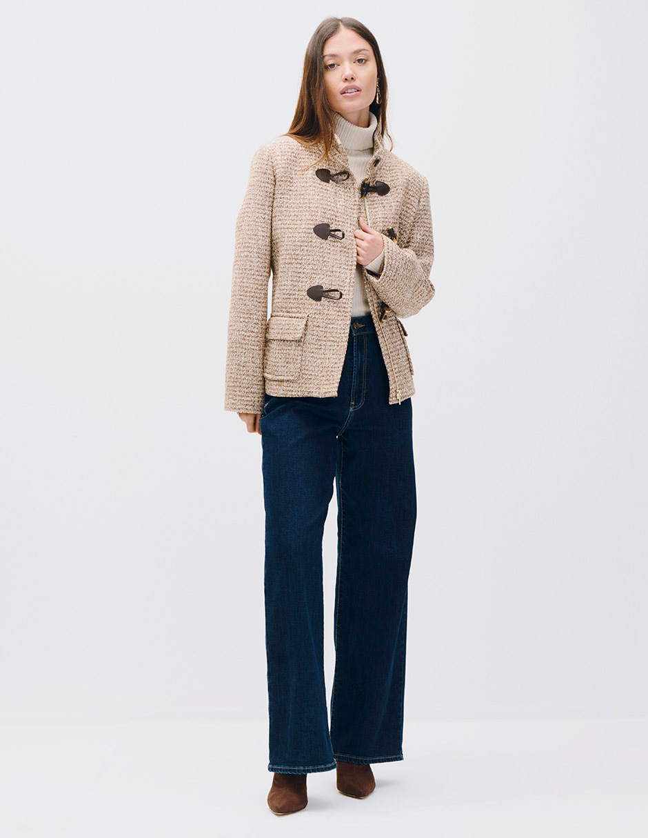 Chamarra casual koya de algodón para mujer 4
