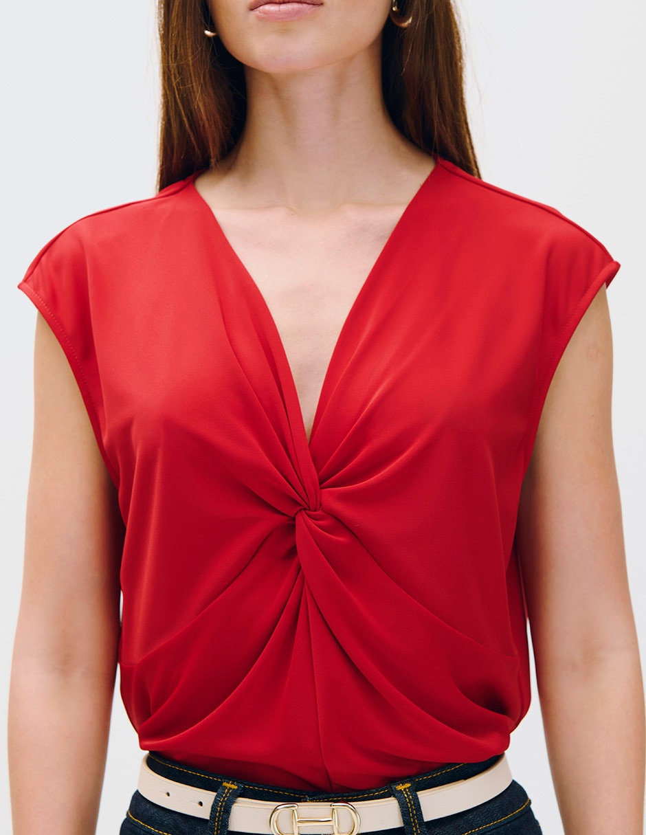 Blusa koya sin manga para mujer 2