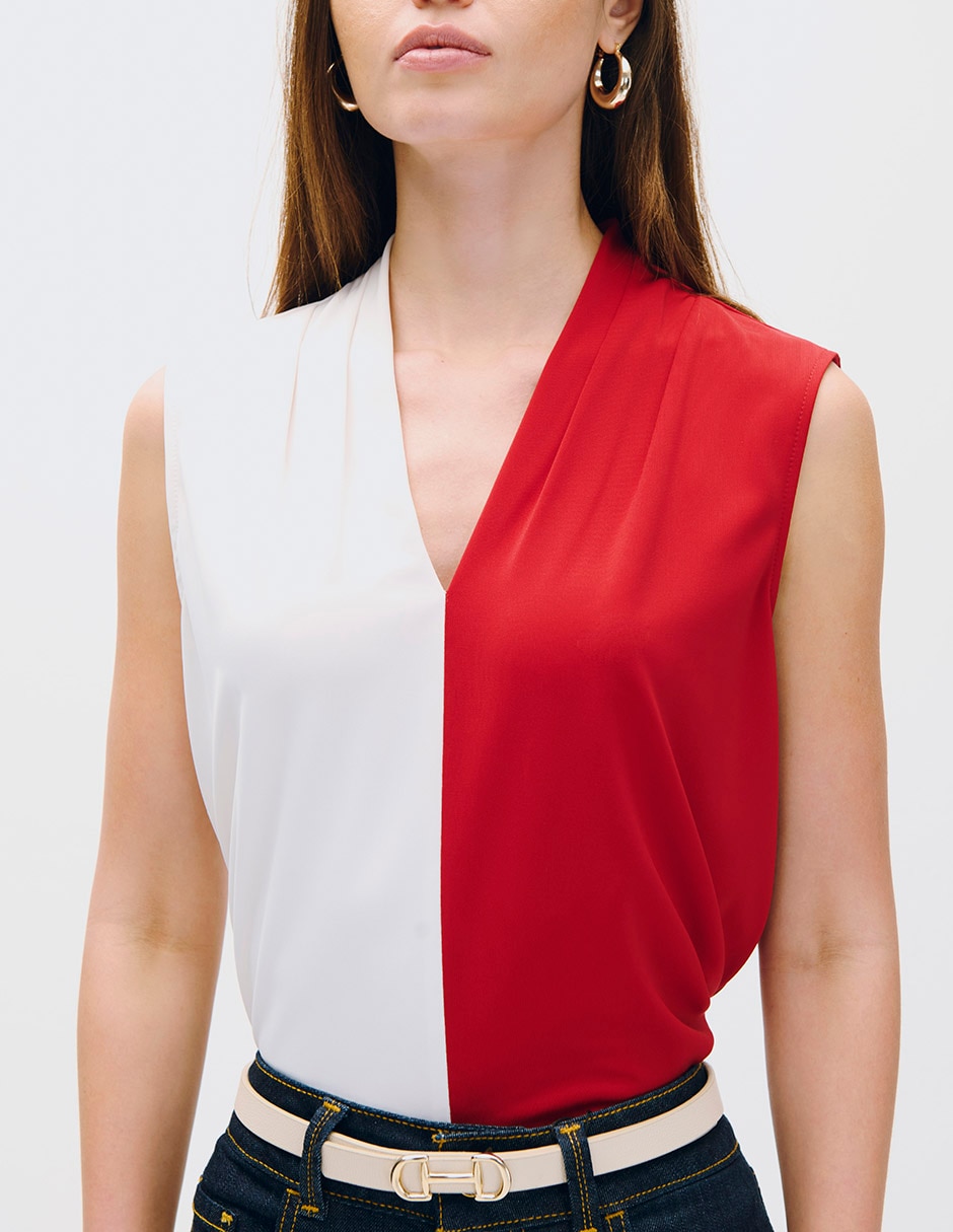 Blusa koya sin manga para mujer 2
