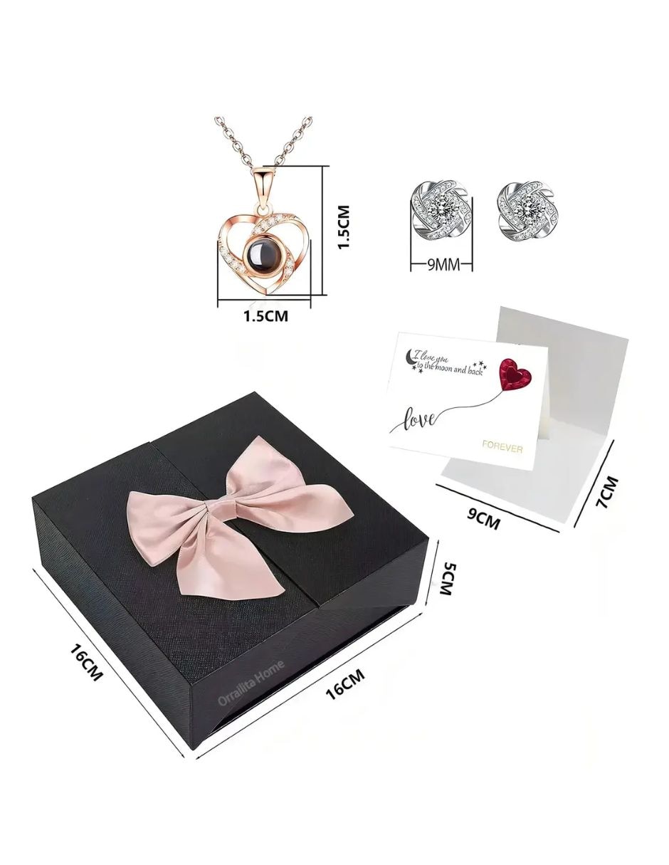 Set de collar y aretes cristal