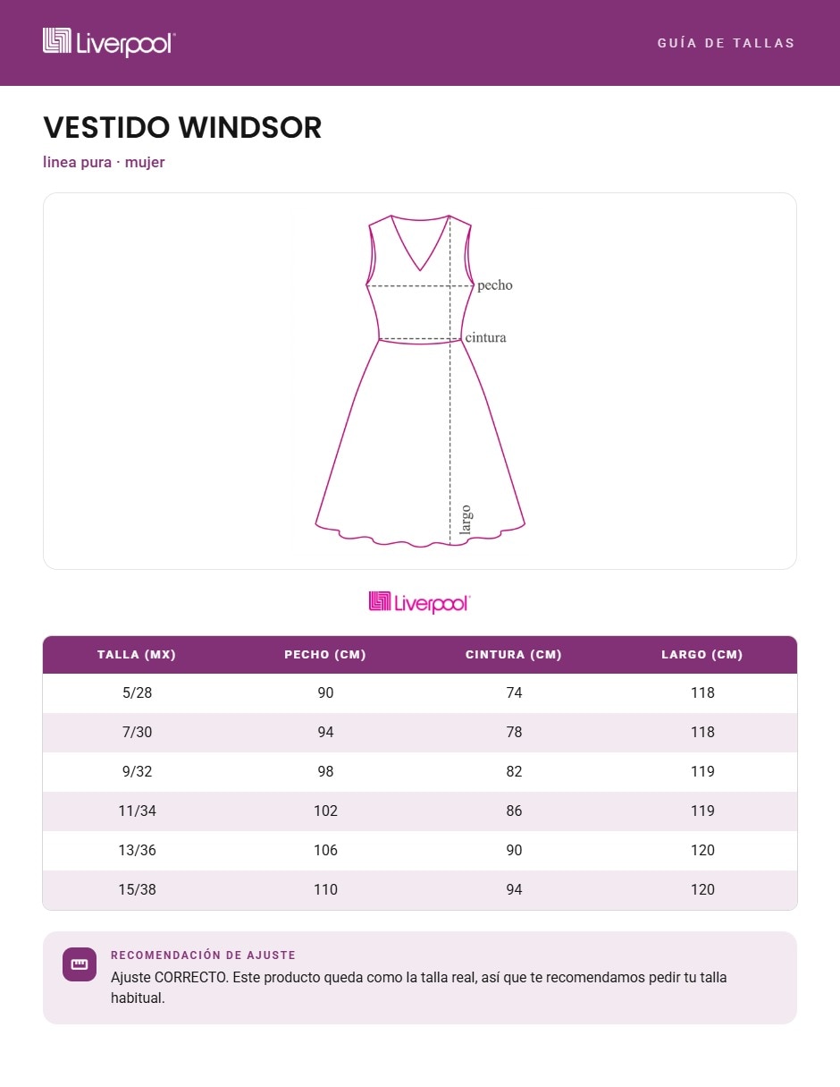 Vestido midi fiesta windsor para mujer 12