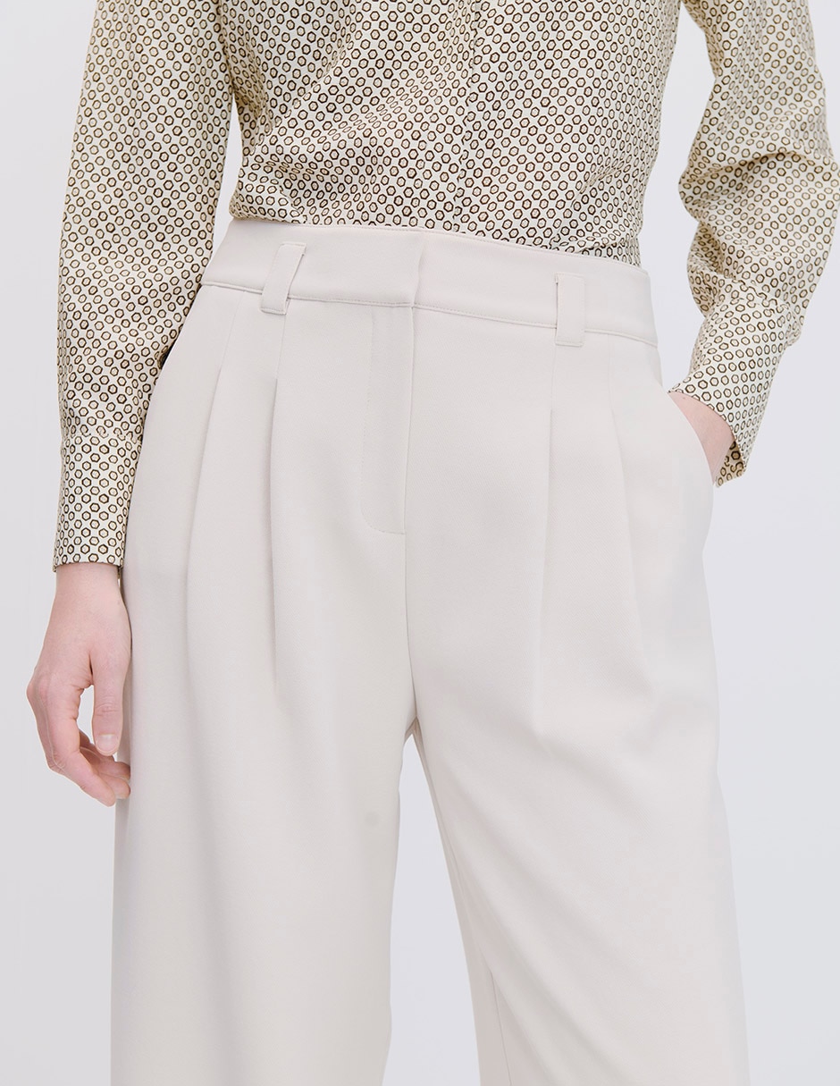 Pantalón alto wide leg para mujer 4