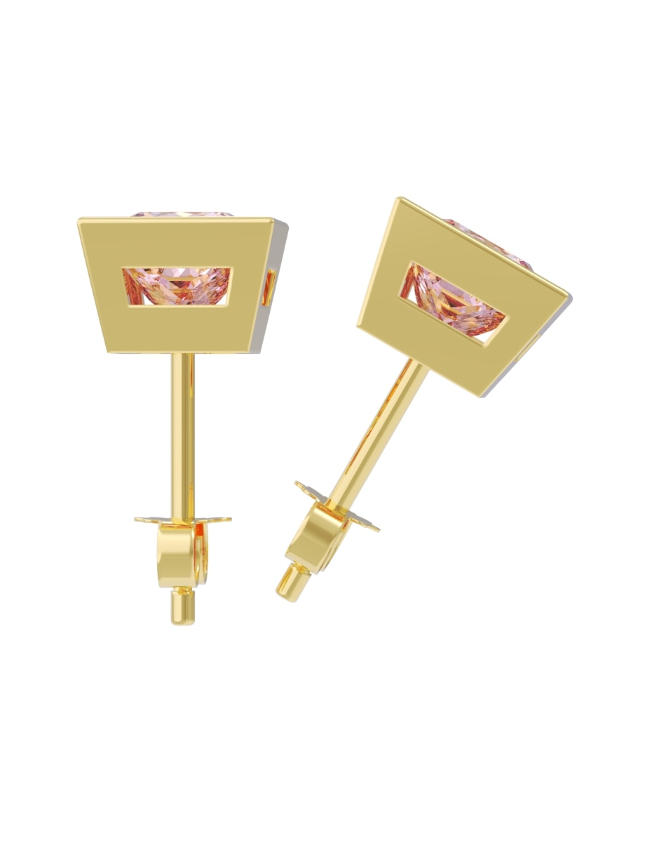 Broqueles de (si aplica) No aplica SET Eternidad 2026 de Oro 14 K con acabado Pulido Zirconia 2