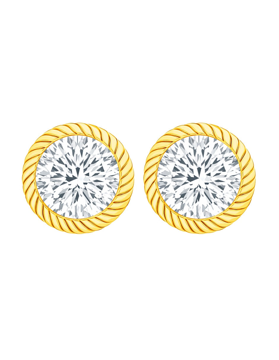 Broqueles de (si aplica) No aplica SIN FAMILIA de Oro amarillo 10 K con acabado Brillante Zirconia Broqueles de (si aplica) No aplica SIN FAMILIA de Oro amarillo 10 K con acabado Brillante Zirconia
