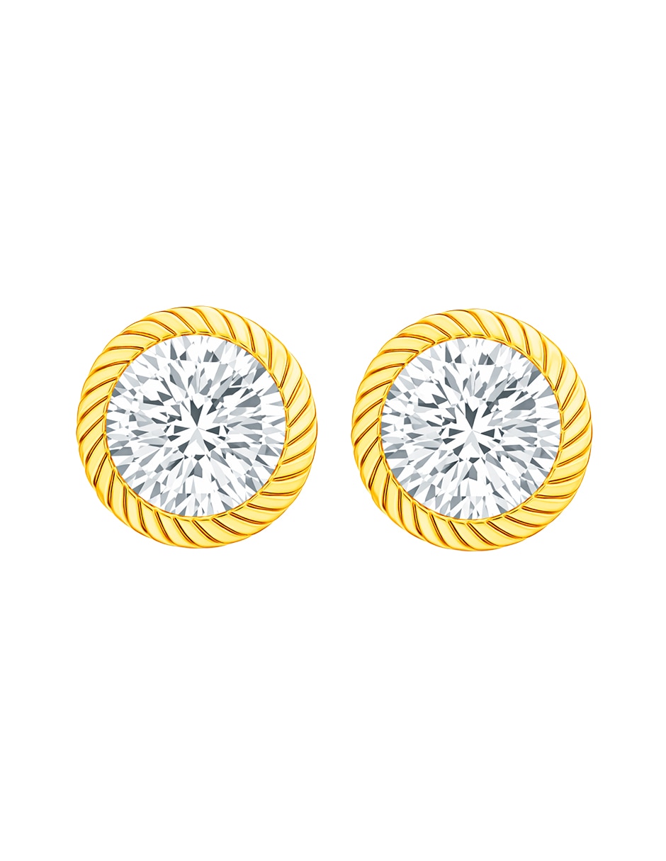Broqueles de (si aplica) No aplica SIN FAMILIA de Oro amarillo 14 K con acabado Brillante Zirconia Broqueles de (si aplica) No aplica SIN FAMILIA de Oro amarillo 14 K con acabado Brillante Zirconia