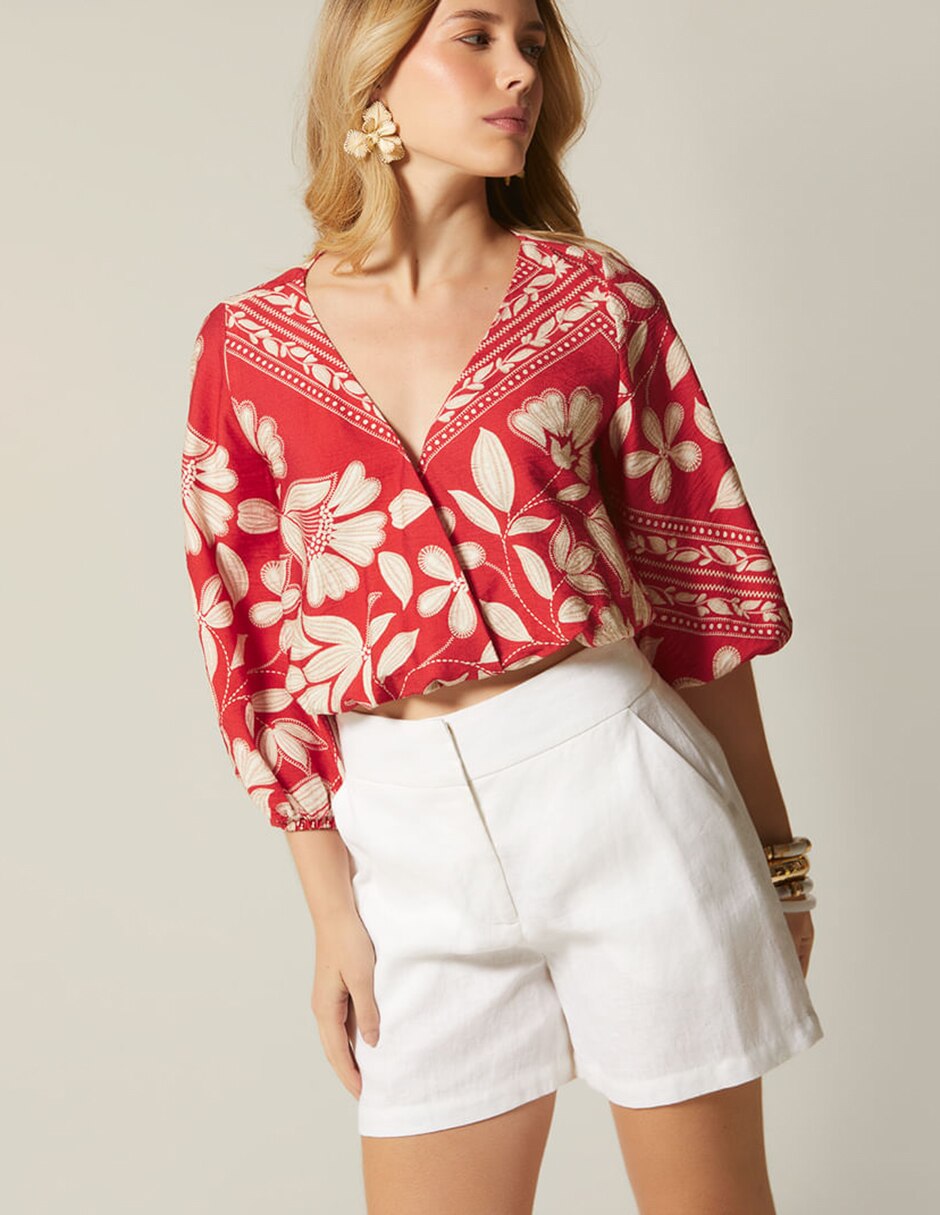 Blusa Merida Garden manga 3/4 para mujer Blusa Merida Garden manga 3/4 para mujer