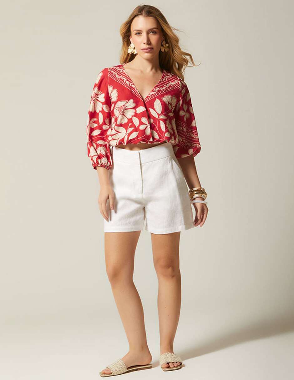Blusa Merida Garden manga 3/4 para mujer 3