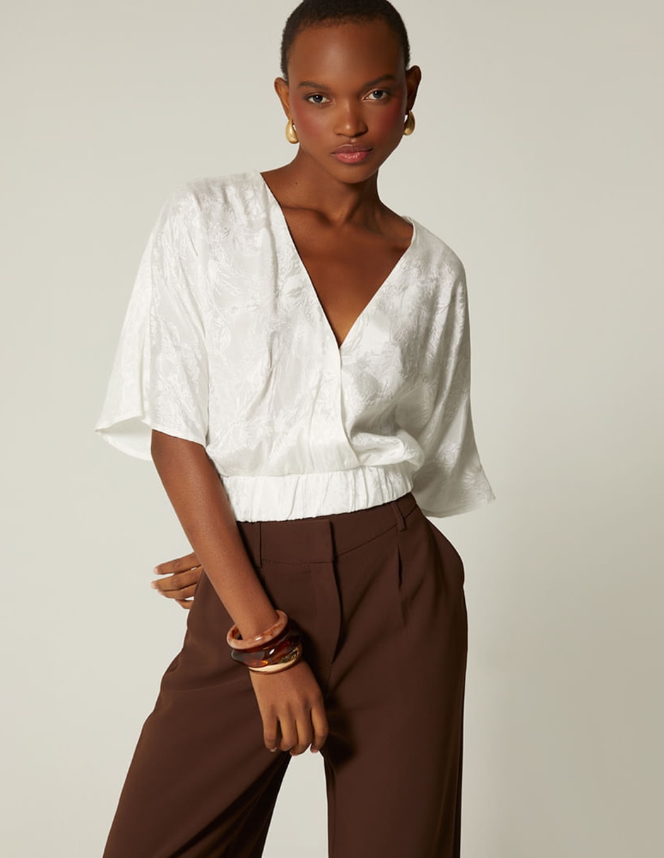 Blusa Gaia Terra manga Al Codo para mujer