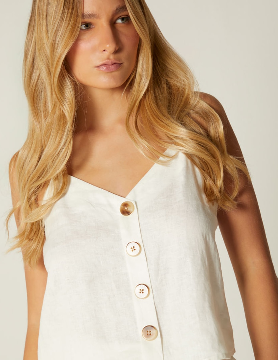 Blusa Destino Safari manga Sin Manga para mujer Blusa Destino Safari manga Sin Manga para mujer