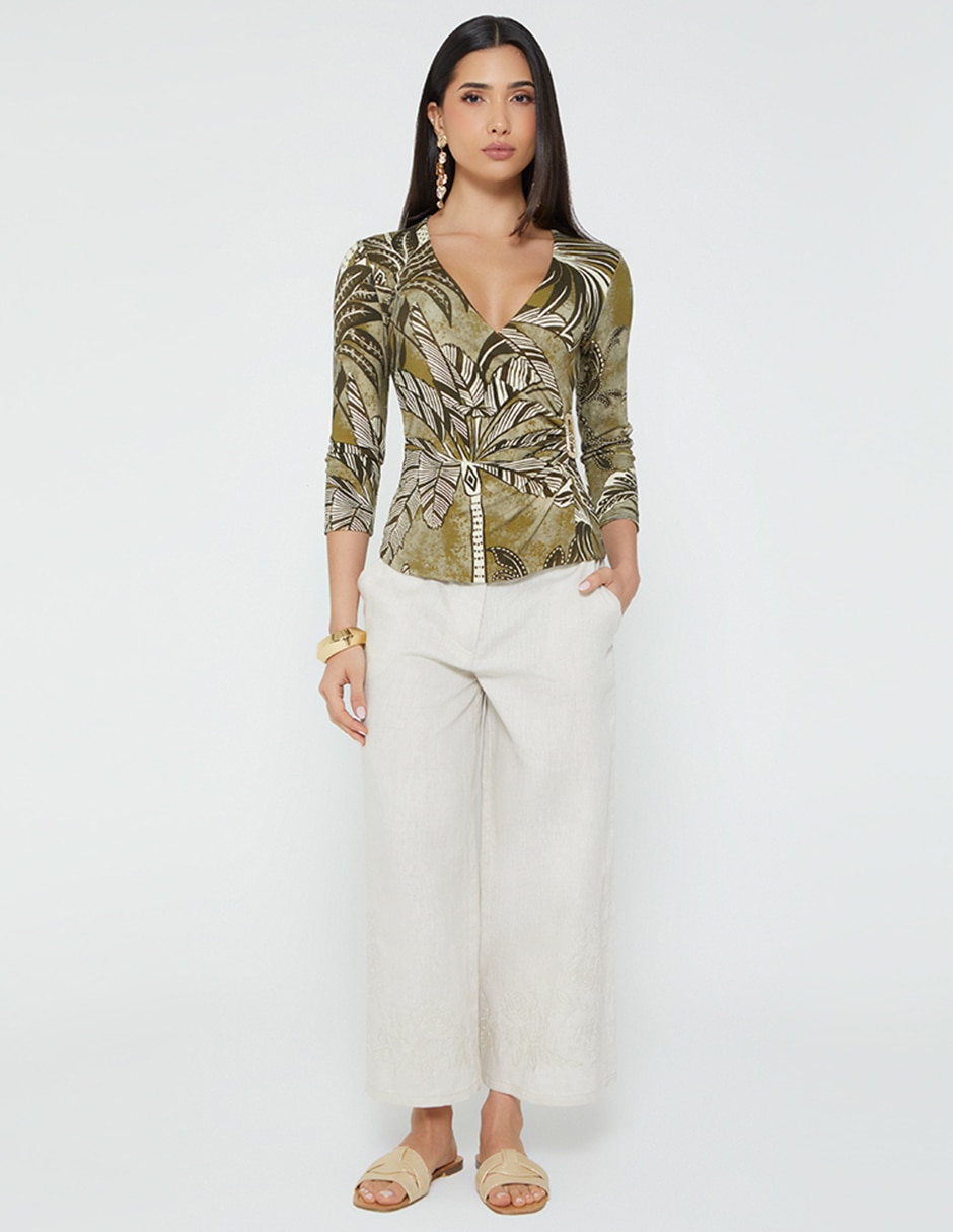 Blusa Terra Amazona manga 3/4 para mujer 2