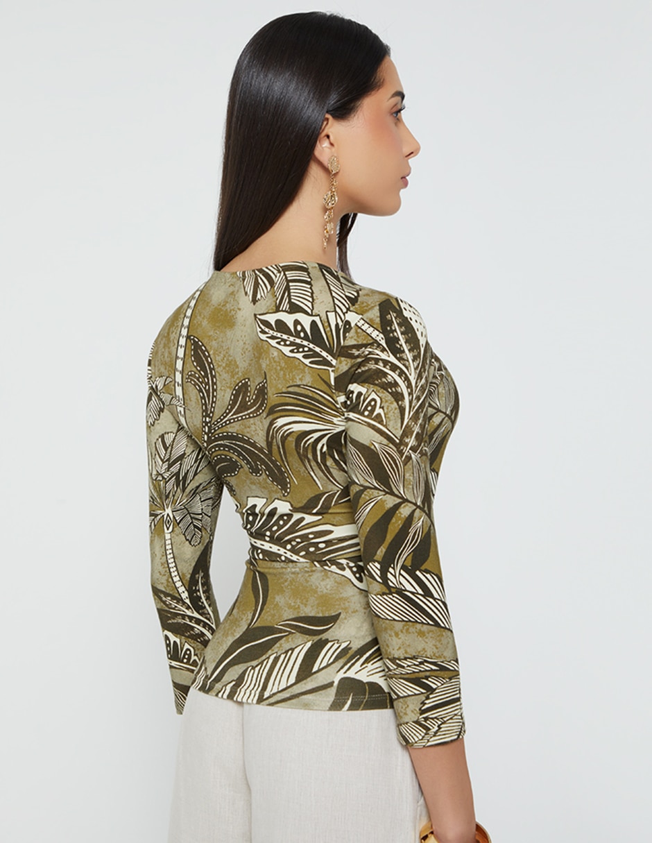 Blusa Terra Amazona manga 3/4 para mujer 3