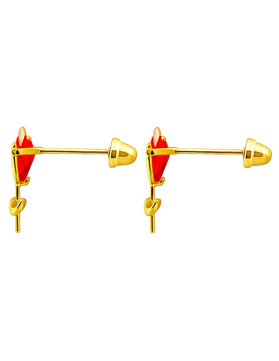 Broqueles de (si aplica) No aplica SIN FAMILIA de Oro amarillo 14 K con acabado Brillante Zirconia 3