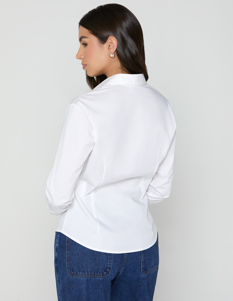 Blusa camisera Sin familia o colección manga Larga para mujer 3