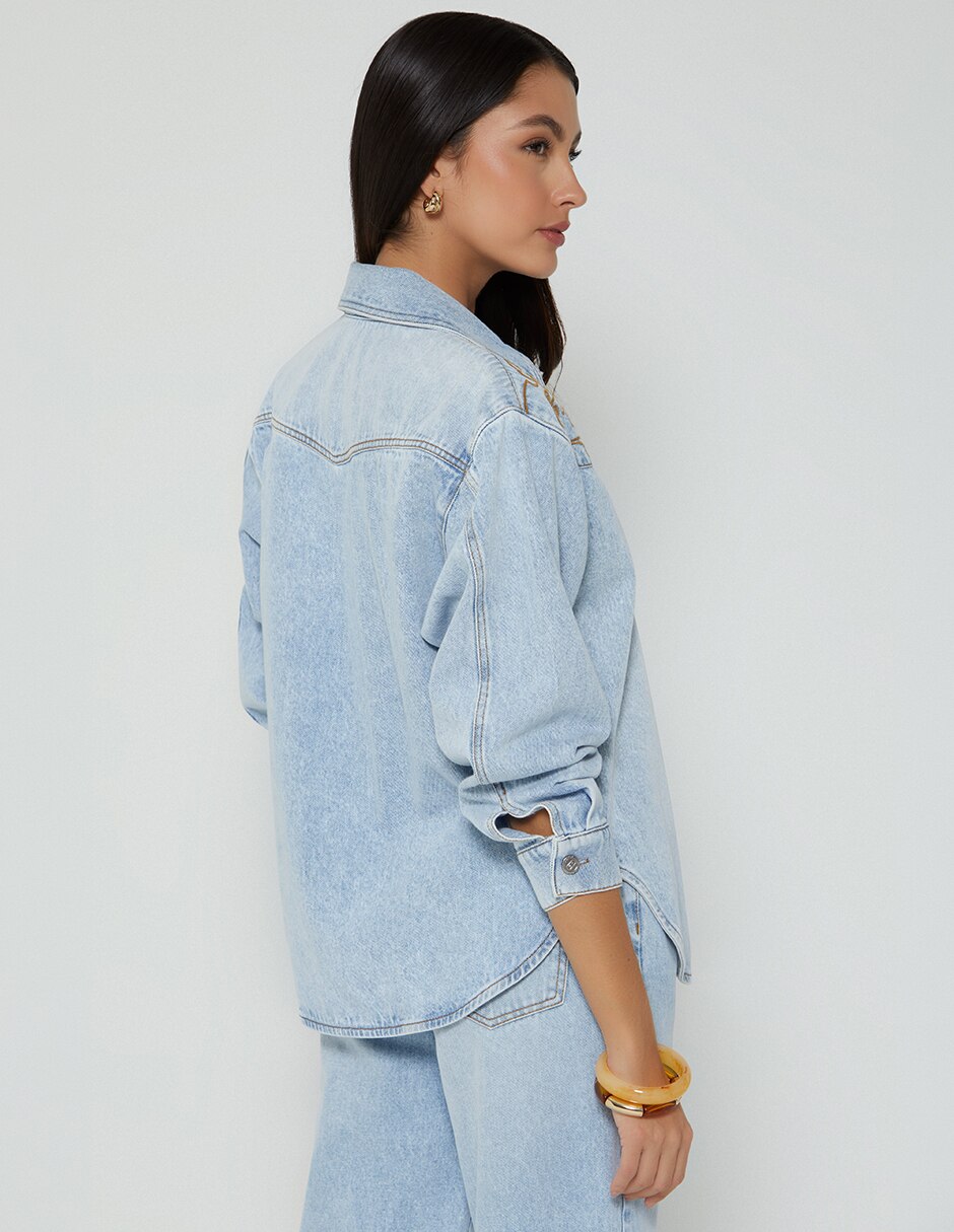Blusa camisera Sin familia o colección manga Larga para mujer 4