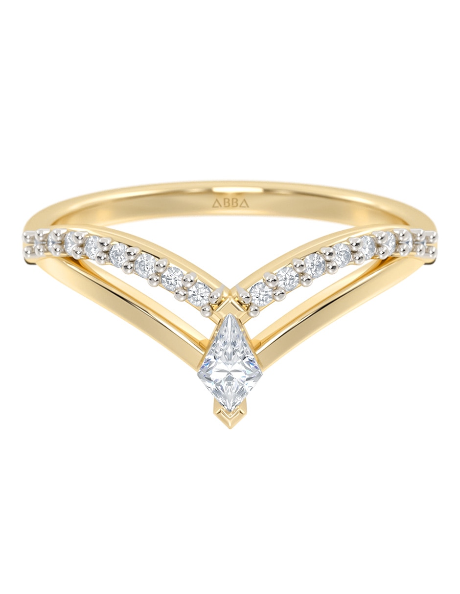 Anillo 10 k de oro zirconia brillante Anillo 10 k de oro zirconia brillante