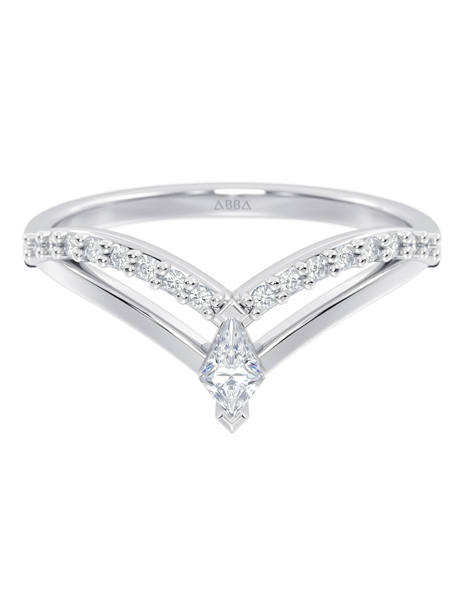 Anillo 10 k de oro zirconia brillante 1