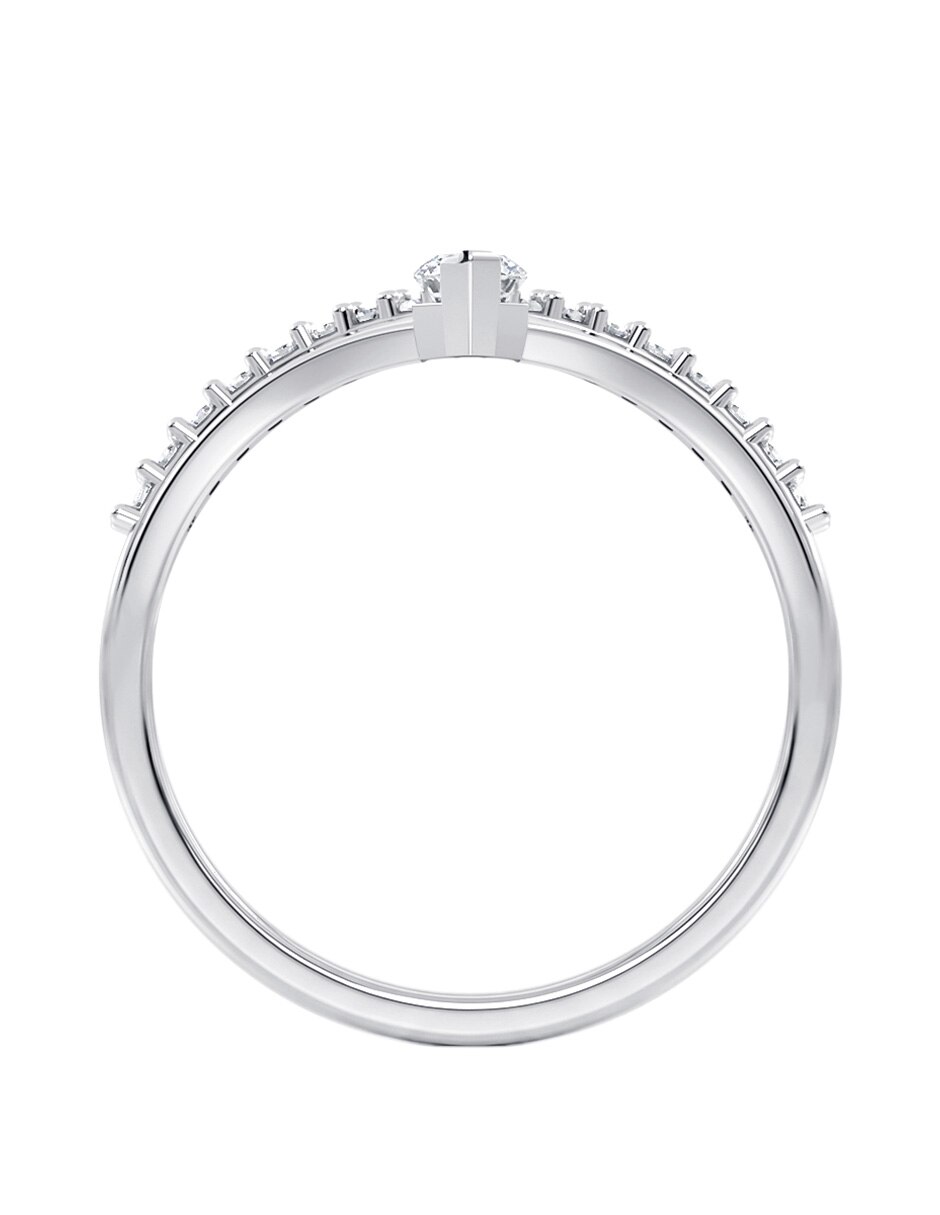Anillo 10 k de oro zirconia brillante 3