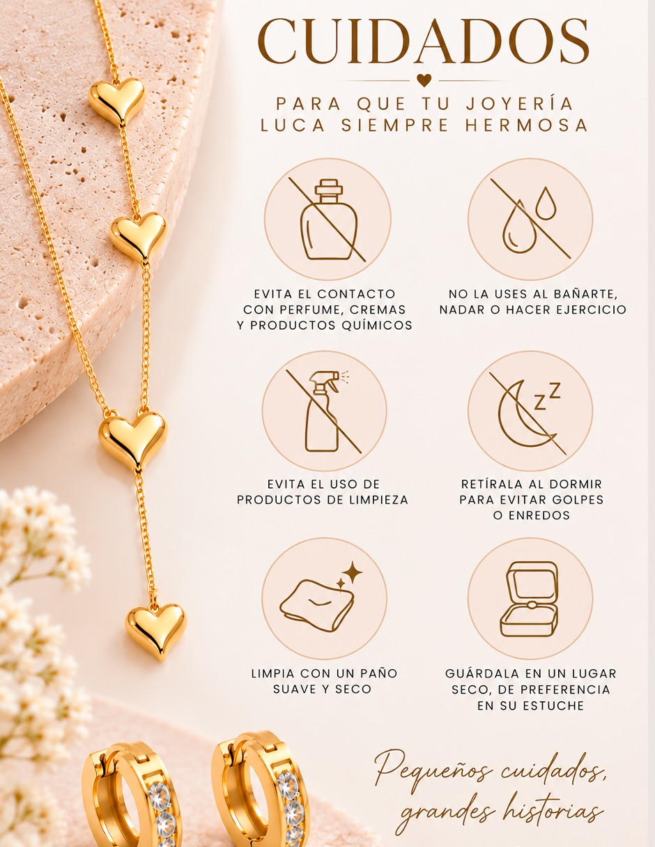 Set de collar y aretes No aplica de Acero inoxidable 10 k Zirconia