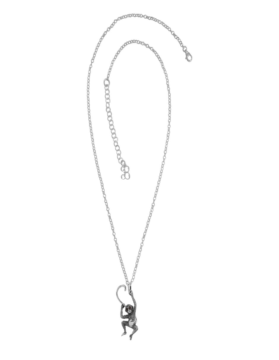 Collar Animal de (si aplica) Chango de Plata P 925 Collar Animal de (si aplica) Chango de Plata P 925